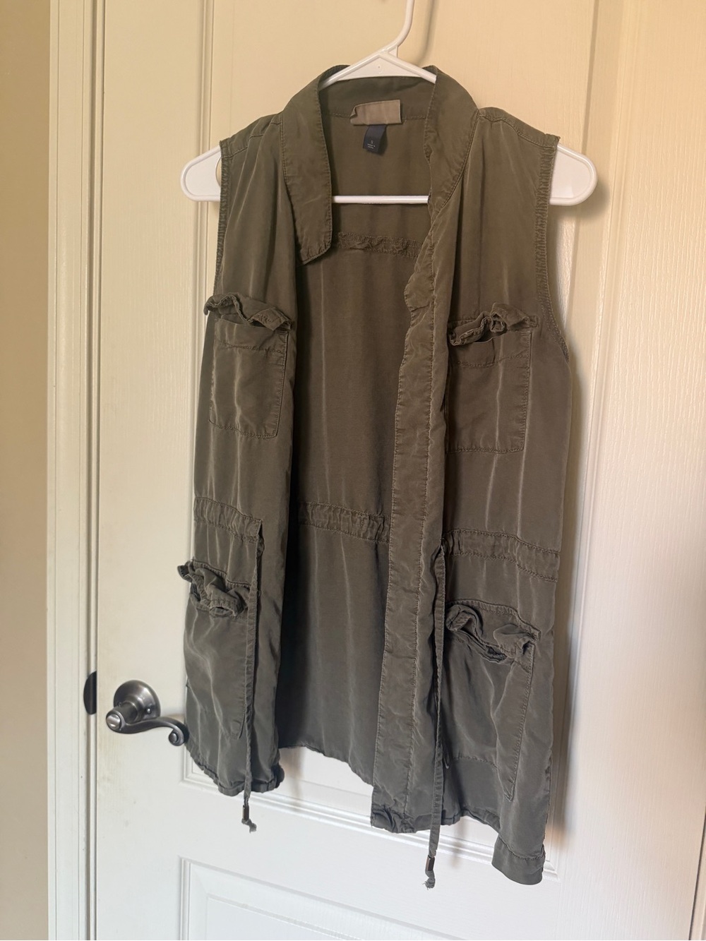 Universal Thread Olive Utility Vest with Patch Pockets